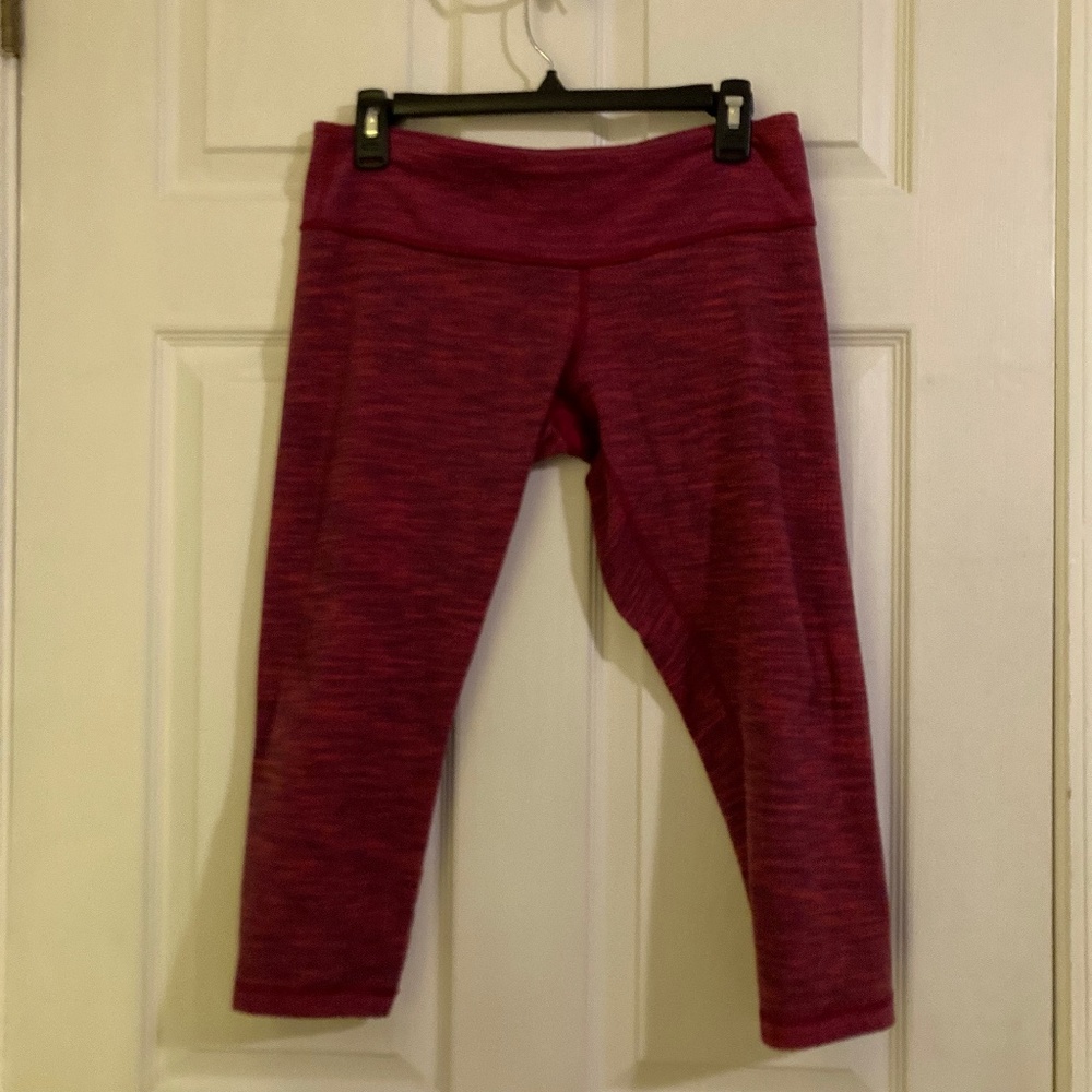 Lululemon Maroon Burgundy Leggings w/ Hidden Front Pocket